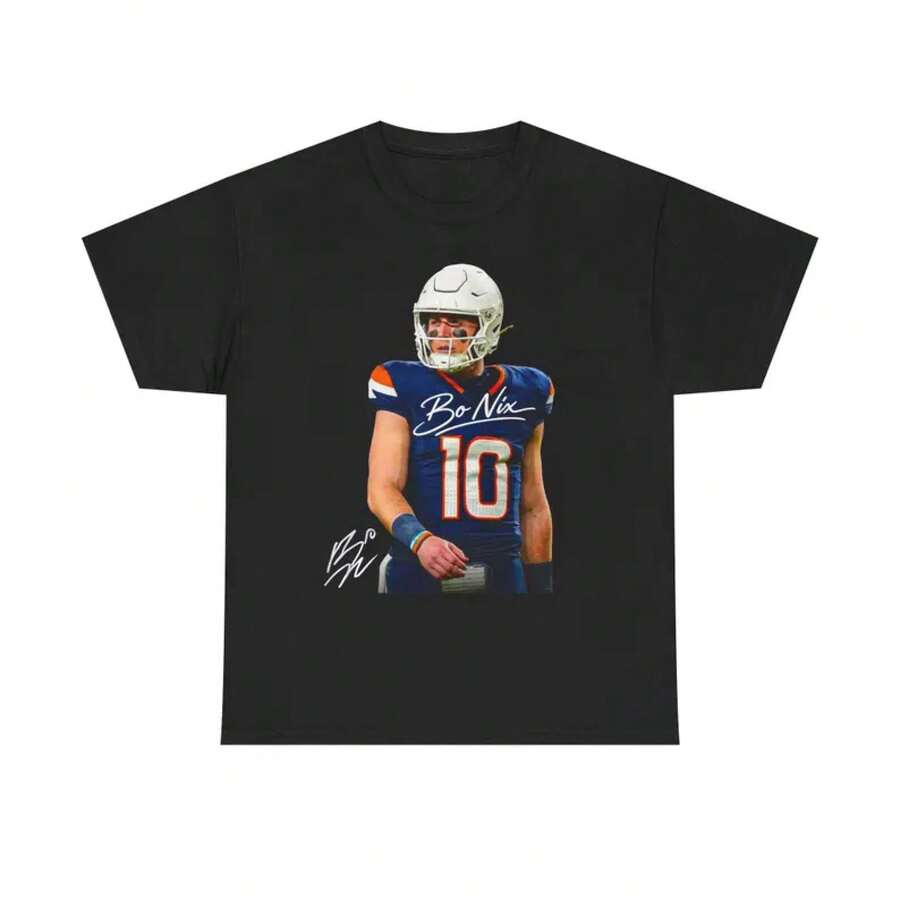 Bo.Edición Exclusiva de Nicks Denver T Camisa/Aficionado al fútbol T Camisa - Negro - Ver 1