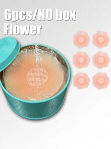 2/6/10pcs Reusable Lift-Up Backless Bra Petals, Seamless Invisible Self-Adhesive Nipple Cover, Non-Slip Discreet, Suitable For Various Occasions - Baby Pink - View 14