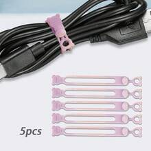 Flower Shaped Charging Cable Protector Cord, Flexible Spring Coil Wrap For Data Cable, Anti-Breaking Charging Line Protector Case Compatible With Smartphones, Computers And Other Devices - Multicolor - View 8