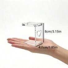 1 pieza Estante invertido transparente de acrílico para esmalte de uñas con forma de corazón hueco, soporte estable para botellas de gel de uñas para mezcla de colores conveniente y uniforme, estante dispensador de herramientas de manicura - Multicolor - Ver 7