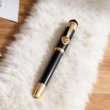 1pc Premium Metal Barrel Yellow-Brown And Black Ballpoint Pen, Business Office Writing Pen, Essential For Teachers In Classroom - Sets - View 10