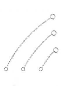 3pcs/Set Stainless Steel Spring Clasp Necklace Extender Chain, Suitable For Making Bracelets, Anklets, Etc., Ideal Choice For Jewelry Making (Gold/Silver) - 3pcs Spring Buckle Simple Style - View 5