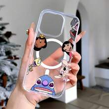 Disney Disney. ‌ What Cartoon Characters Patterned Phone Case Featuring Stitch Lilo And Companions What Design Elemts Compatible With 17 16 15 14 13 12 And 11 Pro Models With Shockproof Protection It's A Perfect Gift For Family Frids Birthdays Spring Festival Holidays Boyfrids Girlfrids And Valtine's Day. Christmas Accessories. - thông thoáng - Xem 1