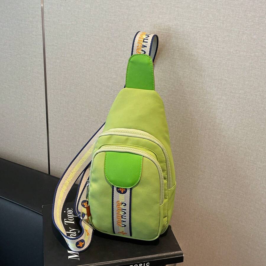 Borsa mini premium da donna - leggera, spaziosa, versatile per il tempo libero e l'uso quotidiano - Bianco e giallo - Visualizzare 1
