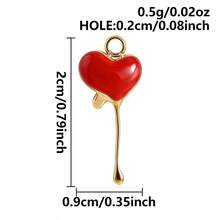 2pcs Rose Red Pearlescent Light Pink Oil Drip Sacred Heart Pendant Jewelry Making Charms 304 Stainless Steel Heart Pendant Sun Chain Flame Heart Pendant Suitable For Necklace Bracelet Earrings Bag Chain Decoration Personalized Vintage Fashion Accessories Enamel Sacred Heart Pendant Handmade DIY Gift Men Women Accessories Jewelry Supplies - Love Heart - View 35