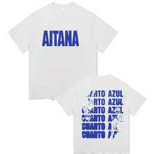 Singer  Cuarto Azul Tour 2025 Print T-Shirt For Men And Women, Hip-Hop Fan Clothing, Short Sleeve T-Shirts, Pure Cotton Tops - 黑色5 - 查看 1