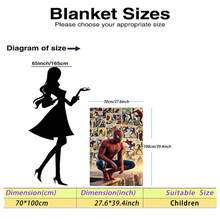 Marvel 這是一款蜘蛛人主題法蘭絨毯，具有懷舊感與視覺衝擊力，美感十足且質地柔軟，適合用作沙發披毯、午睡毯、床上裝飾等。 - 彩色 - 查看 17