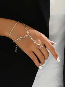 1pc Minimalist Luxury Round Full Finger Ring - Round - View 8