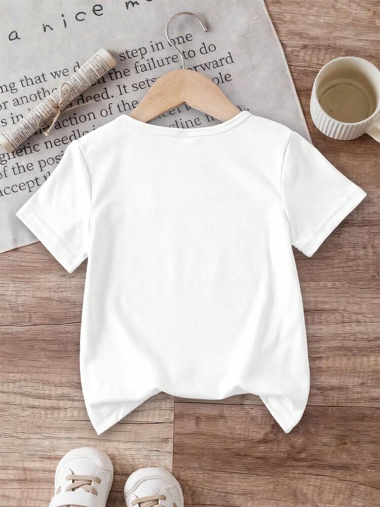 Disney Cars Lightning McQueen Tow Mater Mickey Mouse Racing Graphic T-Shirt For Toddlers 6M-3Y Unisex Kids Short Sleeve Tee Casual Everyday Wear Express Delivery - 白色 - 查看 2