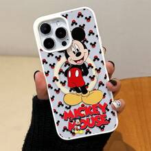 Disney Disney. ‌   Mickey Mouse Patterned Phone Case Featuring A Playful Design With Vibrant Colors And Iconic Character Elemts. Compatible With 17, 16, 15, 14, 13, 12, And 11 Pro Models, Offering Shockproof Protection. A Fun And Delightful Gift Perfect For Family, Frids, Birthdays, Holidays, And Special Occasions. What A Great Way To Personalize Your Device With What Mickey Mouse Brings To The Table.Christmas Accessories. - trắng - Xem 1