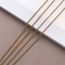 1meters Stainless Steel Rolo O Chains 2/2.5mm Stainless Steel Round Rolo Chain Bulk For DIY Necklace Crafts Accessories Jewelry Making - Multicolor - View 5
