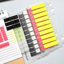 4 Colores 1 Paquete Total 800 Hojas unicolor Transparente Negro, Blanco, Amarillo, Rojo Etiquetas de Índice Pegatinas de Etiqueta Escribibles Notas Adhesivas de Memorando Pegatinas de Etiqueta Indicadora de Oficina Adhesivo Fuerte Reutilizable - Multicolor - Ver 1