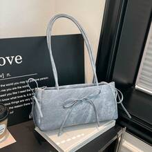 Bolso de mano moderno y versátil para mujer, estilo casual elegante con un toque de alta gama, bolso de hombro estiloso ideal para salir de compras. - Azul - Ver 5