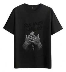 Tshirt Muscle Freaks Real Hasta La Muerte Estilo Rap Estilo - Negro - Ver 1