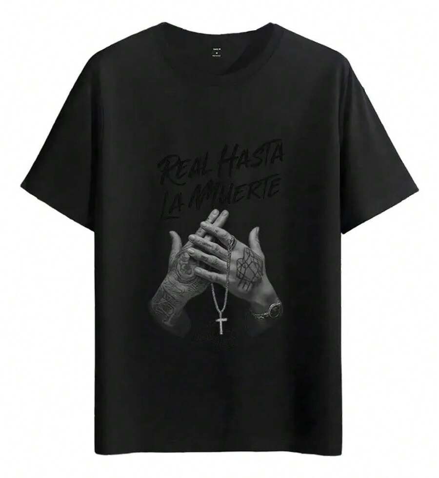 Tshirt Muscle Freaks Real Hasta La Muerte Estilo Rap Estilo - Negro - Ver 1