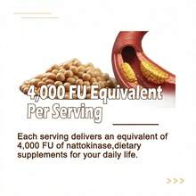 Miriyalyad Nattokinase 4000 FU Softgels With CoQ10, Bromelain, Turmeric & Ginger, 120 Count Dietary Supplement - 3PCS - 查看 4
