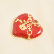 2pcs Rose Red Pearlescent Light Pink Oil Drip Sacred Heart Pendant Jewelry Making Charms 304 Stainless Steel Heart Pendant Sun Chain Flame Heart Pendant Suitable For Necklace Bracelet Earrings Bag Chain Decoration Personalized Vintage Fashion Accessories Enamel Sacred Heart Pendant Handmade DIY Gift Men Women Accessories Jewelry Supplies - Love Heart - View 8