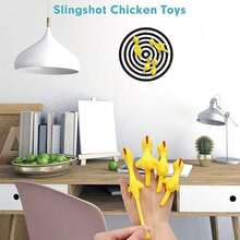 5/10/20/30/48PCS Stretchy Slingshot Rubber Chicken Toy, Novelty Soft Bouncy Fidget Finger Sensory Toy, Bulk Party Favors For Goodie Bag Pinata Filler Classroom Reward Christmas Stocking Stuffer Easter Exchange Gift - Multicolor - View 6