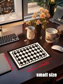 1pc Of Black And White Checkered Bonded Rubber Soft Mat For Kitchen Floors, A Water-Absorbing Mat That Is Easy To Clean. Suitable For Use In Kitchens, Bathrooms, And Other Areas. Ideal For Use Throughout The Year And For Various Holidays. - Multicolor - View 18