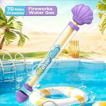 1pc Shell Fireworks Water Gun, Kids Toy Water Gun, Pool Toy, Water Toy, Children Toy, Garden Toy, Beach Toy, Outdoor Swimming Pool Toy - Multicolor - View 9