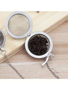 3pcs Stainless Steel Round Tea Infuser Balls With Chain And Hook, Fine Mesh, Suitable For Loose Leaf Tea, Spices, Soup Seasoning, Practical Kitchen Tea Brewing Tool, Perfect For Birthday, Graduation, Summer Holiday, Valentine's Day, New Year - Multicolor - View 9