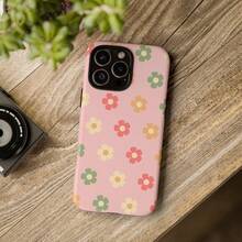 24h Shipping From DE Apple 17 16 15 Pro Max Plus Retro Daisy Pattern Rugged Case |   Floral Mobile Phone Case, Pink Green Yellow 23 24 25 26 - White - View 4