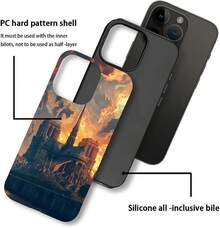 Case For IPhone 16 Pro, Colorful Pineapple Design, Liquid Silicone Case, Impact Resistant, Anti-Scratch, Shockproof - 巴黎聖母院 - 查看 3