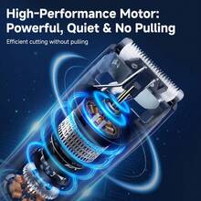 1pc LED Display Men's Body Hair Trimmer, Rechargeable Electric Shaver For Private Area, New Model - 黑色 - 查看 7