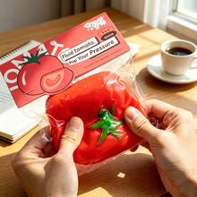 1pc Fluid Tomato Squeeze Toy, Stress Relief Tomato Squeezy Toy (Random Packaging Style), Prank Toy, Decor, Stress Relief Toy, Soft Texture, Viscous, Fun, Ideal Gag Gift For Holidays, Squeeze When Anxious, Soft & Sticky Texture, Excellent Decorative Gift - Squishy - Squishy Toys - Squishies - Fidget Toys - - Multicolor - View 5