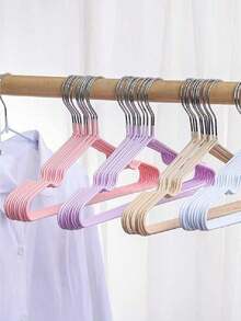 Set Of 10 Non-Slip Clothes Hanger Hooks, Assorted Colors - Multicolor - View 5