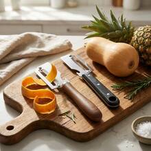 304 Stainless Steel Sugarcane Peeler Knife With Anti Slip Plastic Handle, Multi Purpose Fruit And Vegetable Peeler,For Pineapple, Pumpkin, Sugarcane And More, Manual Sugarcane Cutter, Bottle Opener, Suitable For Home Kitchen Restaurant Accessories - Multicolor - View 9
