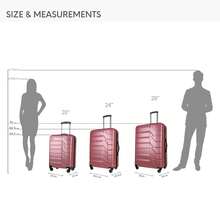 JLY ABS+PC Hard Shell Suitcase With TSA Lock, 20/24/28 Inch Size Options, 360° Spinner Wheels, Telescopic Handle, Textured Travel Luggage - Rose Pink - View 12