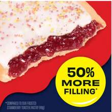 Pop Tarts Pop-Tarts Super Stuffed Strawberry Blast Toaster Pastries, 50% More Filling, Shelf-Stable, 10.9 Oz (5 Count) 5-Pack Bundle - Pastries - View 3