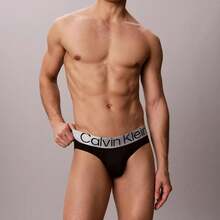 Calvin Klein Calvinklein Microfiber Stretch Steel Hip Brief Underwear  Men  Briefs NP2952O - 黑色 - 查看 2