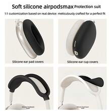 4-In-1 Soft Silicone Protective Cover Set Compatible With AirPods Max Headphones 2020/2024/2026 - Multi-color Silicone Four-piece Set - View 6