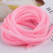 Flower Shaped Charging Cable Protector Cord, Flexible Spring Coil Wrap For Data Cable, Anti-Breaking Charging Line Protector Case Compatible With Smartphones, Computers And Other Devices - Multicolor - View 4