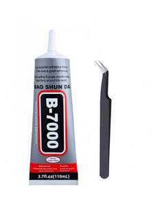 3.7 Fl Oz B-7000 水鑽黏著劑 110ml/50ml/25ml/15ml，適用於布料、手機維修、珠寶製作、寶石、木材、玻璃與寶石鑲嵌、手工黏合 - B-7000 - 查看 2