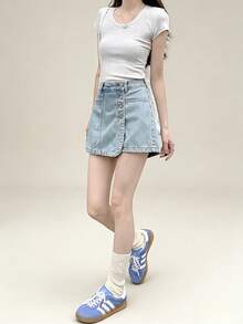 Women Jeans - Baby Blue - View 5