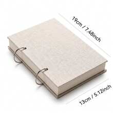 1pc Linen Cover Sketch Pad, 32K Drawing Notebook, Detachable Drawing & Sketching Spiral Notebook - Single Piece - View 2