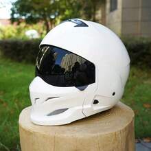 1 buah Helm Motor dengan Pelindung Wajah Flip-Up, Desain Berbentuk Kalajengking, Terbuat dari Resin ABS untuk Perlindungan Keselamatan dan Ketahanan, Cocok untuk Pria dan Wanita Sepanjang Musim, Tersedia dalam Berbagai Warna Visor Cermin, Lingkar Kepala Dapat Diatur - Helm Kalajengking Warna Solid 856 - View 16