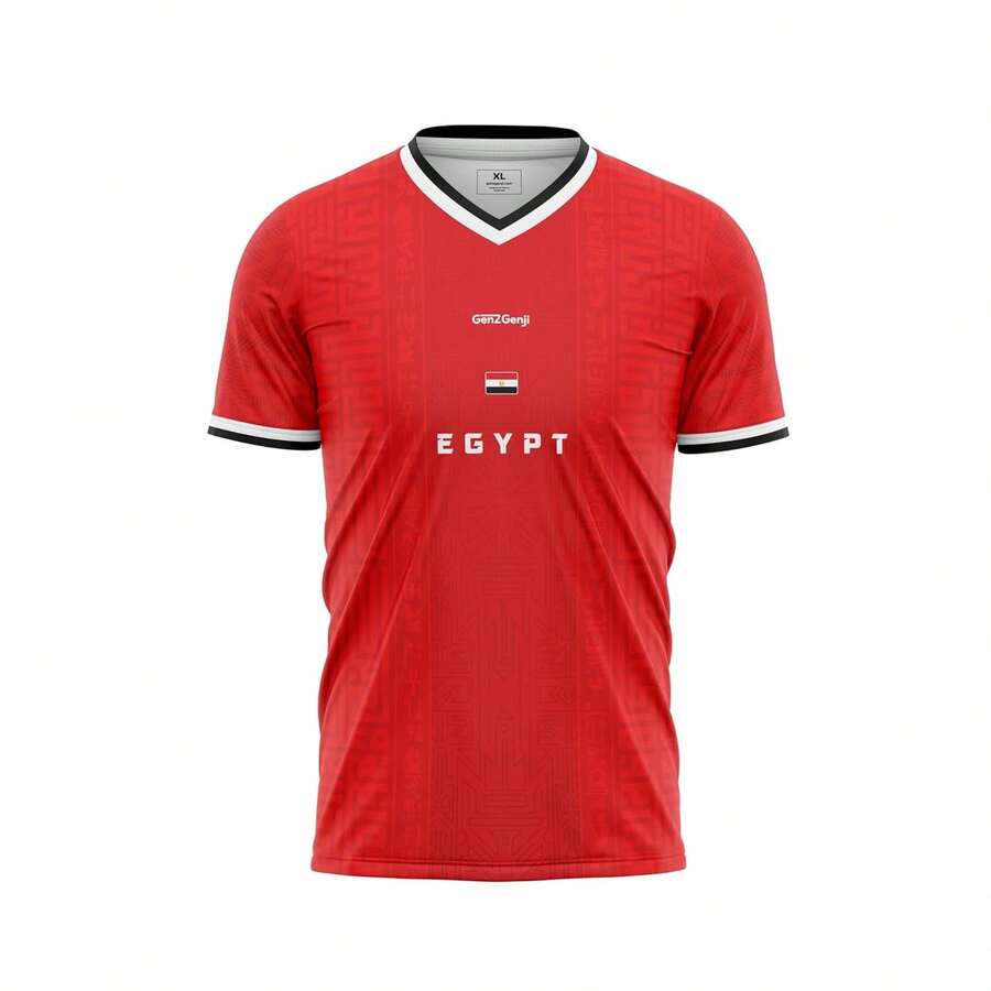 2026 USA-Canadian Cup National Team JerseysGenZGenji Egypt National Team Football/Soccer Jersey 2026 (Home And Away) - 風格 - 查看 1