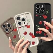 Cereza Carcasa celular de diseño moderno con protección total caídas y rayones, se adapta perfectamente a todos los modelos  desde X hasta la serie 17, variedades  gama A, y S, celulares  serie G y E, dispositivos  y Redmi Note, además de Infinix GT 20 Pro y Note 189 Pro. Material ligero y cómodo al tacto, resistente al desgaste, accesorio práctico y estético para uso personal diario y protección segura del teléfonoóvil - Multicolor 1 - Ver 2