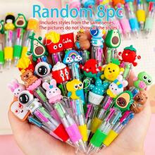 5/8/10 Peças Conjunto de Canetas Esferográficas Multicoloridas Cartoon, Canetas Esferográficas Fofas e Divertidas com Padrões de Frutas, Lanches, Vegetais, Estilos Aleatórios, Adequadas para Uso Diário, Recompensas em Sala de Aula, Lembrancinhas de Festa, Presentes de Aniversário, Presentes de Formatura - Multicolorido - Visão 12