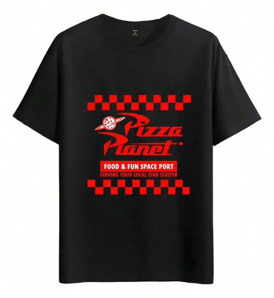 Camiseta Estilo Muscle Freaks Pizza Planet - Negro - Ver 1