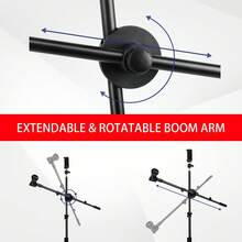 JOILCAN Tripod Microphone Stand With Phone Holder And 2 Mic Clips, Suitable For Singing Performance, Wedding Stage And Microphone Installation - View 8