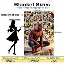 Marvel 這是一款蜘蛛人主題法蘭絨毯，具有懷舊感與視覺衝擊力，美感十足且質地柔軟，適合用作沙發披毯、午睡毯、床上裝飾等。 - 彩色 - 查看 15