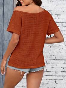 Women's Off-The-Shoulder Top - Apricot - View 2