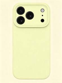 高品質液態矽膠手機殼，相容 iPhone 17 Pro Max、17 Pro、17 Air、17、16、15、14、13、12、11 Pro Max Plus，觸感柔軟親膚，防震保護殼 - 黃色 - 查看 3