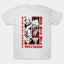 Camiseta Dandadan Okarun 100% algodón para hombre y mujer, con gráficos de anime japonés, estilo Y2k, cuello redondo, manga corta, para primavera/verano. - Negro - Ver 8