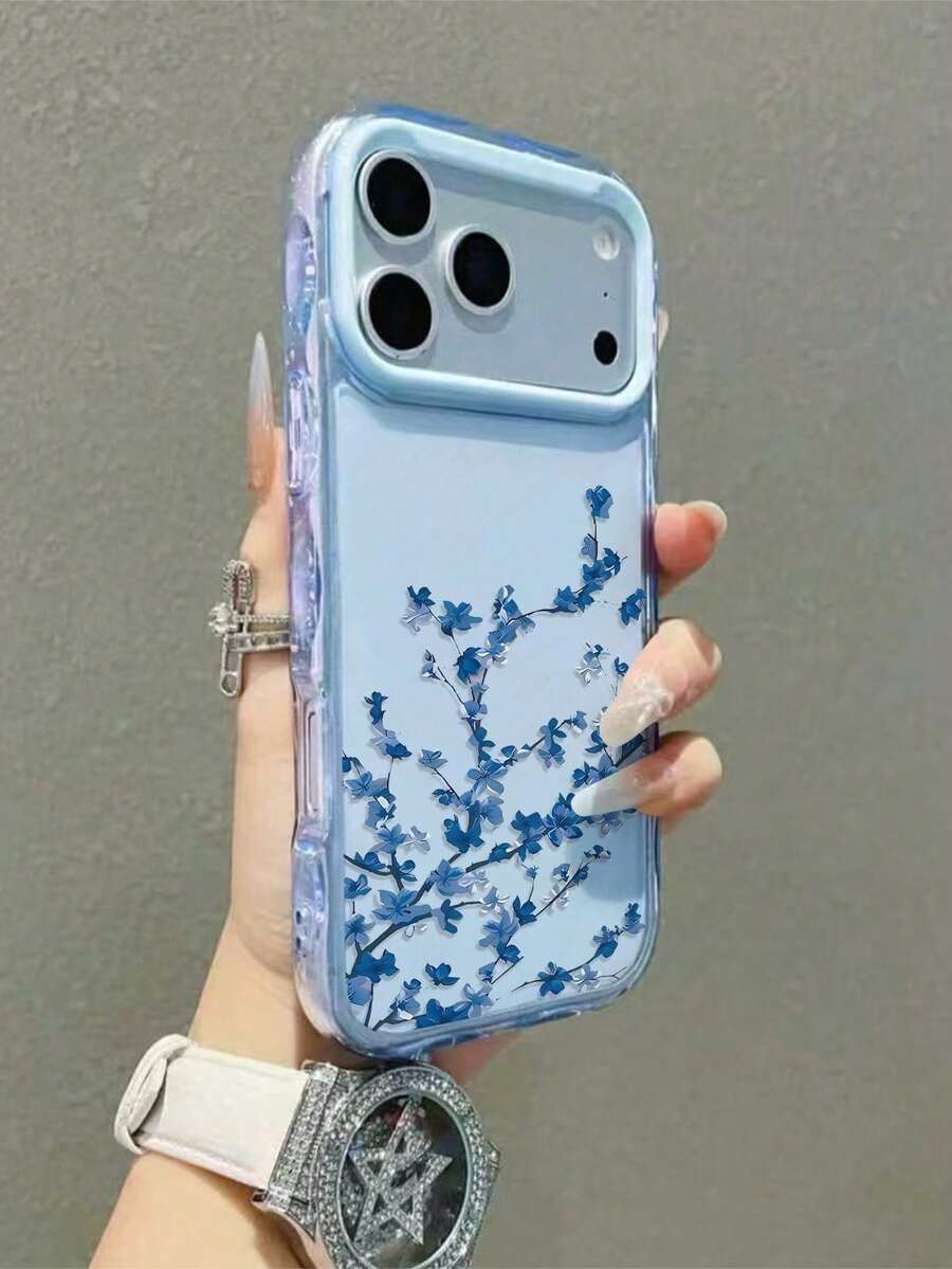 1 Fashionable Phone Case Does Not Include A Lanyard Or Stand, Petal Blue! Fresh Floral Transparent Blue Shell, High Transparency TPU, Light Blue Floral Bow Tie Phone Case Compatible With IPhone 16 15 14 13 12 Professional Max 11, Korean Cute Shockproof Phone Case, Light Blue Wave Embroidered Frame, Healing Light Blue Floral Case, Soft Girl Feeling Protective Phone Case Compatible With IPhone 17/17 Pro/17 Professional Max/17 Air Holiday Gift, Compatible With IPhone 17 Professional Max, Compatible With IPhone 13, Compatible With IPhone 15, Compatible With IPhone 16 Phone Case, Lightweight & Slim Floral Transparent Shell - 藍色11 - 查看 1
